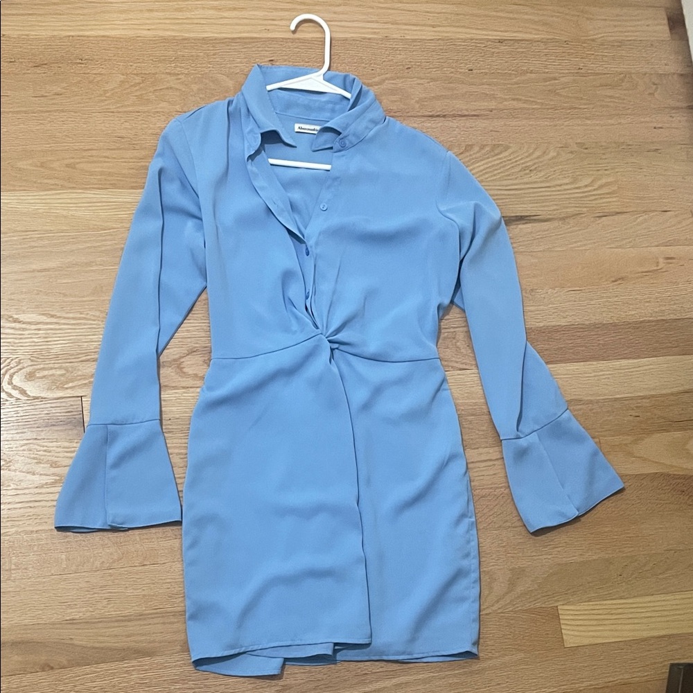Abercrombie & Fitch Light Blue Long Sleeve Dress